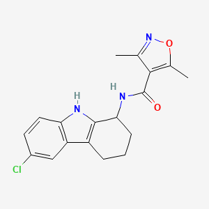 N-(6-chloro-2,3,4,9-tetrahydro-1H-carbazol-1-yl)-3,5-dimethyl-1,2-oxazole-4-carboxamide