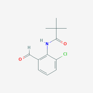 molecular formula C12H14ClNO2 B15356127 N-(2-chloro-6-formylphenyl)-2,2-dimethylpropanamide 