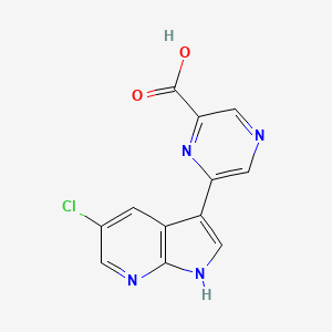 6-(5-chloro-1H-pyrrolo[2,3-b]pyridin-3-yl)pyrazine-2-carboxylic acid