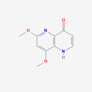 molecular formula C10H10N2O3 B15356183 6,8-Dimethoxy-1,5-naphthyridin-4-ol 