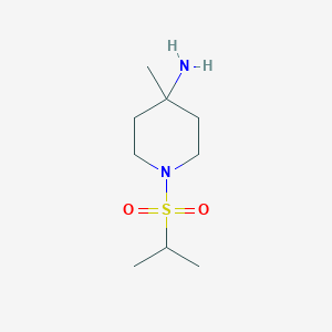 molecular formula C9H20N2O2S B15356197 4-Methyl-1-propan-2-ylsulfonylpiperidin-4-amine 