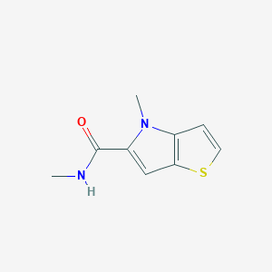 molecular formula C9H10N2OS B15356200 N,4-dimethyl-4H-thieno[3,2-b]pyrrole-5-carboxamide 