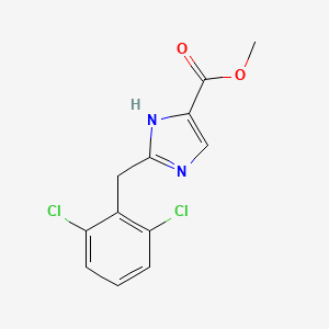 molecular formula C12H10Cl2N2O2 B15356201 methyl 2-[(2,6-dichlorophenyl)methyl]-1H-imidazole-5-carboxylate 