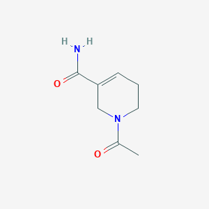 molecular formula C8H12N2O2 B15356224 1-acetyl-3,6-dihydro-2H-pyridine-5-carboxamide 