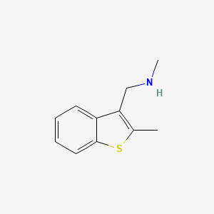 molecular formula C11H13NS B15356306 Benzo[b]thiophene-3-methanamine, N,2-dimethyl- 