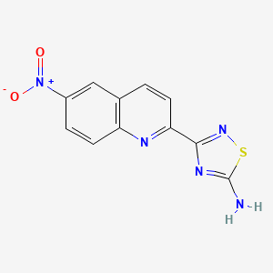 3-(6-Nitroquinolin-2-yl)-1,2,4-thiadiazol-5-amine