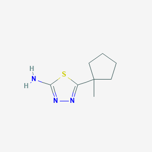 molecular formula C8H13N3S B15356401 5-(1-Methylcyclopentyl)-1,3,4-thiadiazol-2-amine 