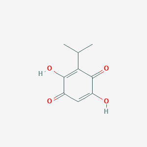 molecular formula C9H10O4 B15356413 2,5-Dihydroxy-3-propan-2-ylcyclohexa-2,5-diene-1,4-dione 