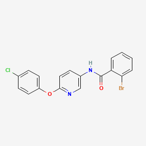 molecular formula C18H12BrClN2O2 B15356425 2-bromo-N-(6-(4-chlorophenoxy)pyridin-3-yl)benzamide 