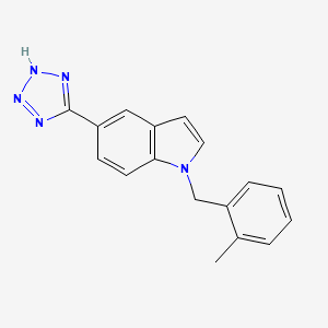 molecular formula C17H15N5 B15356428 1-[(2-methylphenyl)methyl]-5-(2H-tetrazol-5-yl)indole 