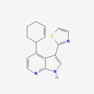 2-(4-cyclohex-2-en-1-yl-1H-pyrrolo[2,3-b]pyridin-3-yl)-1,3-thiazole