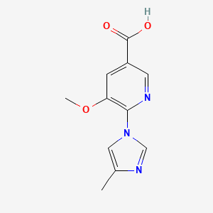 5-Methoxy-6-(4-methyl-1H-imidazol-1-yl)nicotinic acid