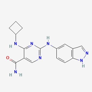 4-(cyclobutylamino)-2-(1H-indazol-5-ylamino)pyrimidine-5-carboxamide