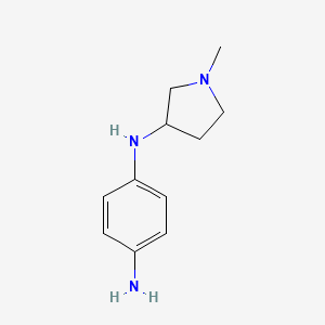 4-N-(1-methylpyrrolidin-3-yl)benzene-1,4-diamine