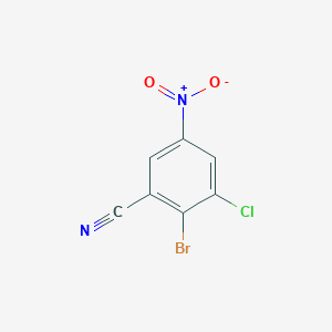 molecular formula C7H2BrClN2O2 B15356546 2-Bromo-3-chloro-5-nitrobenzonitrile 