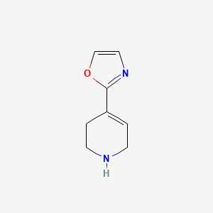 molecular formula C8H10N2O B15356583 2-(1,2,3,6-Tetrahydropyridin-4-yl)-1,3-oxazole 