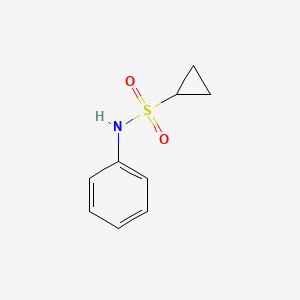 molecular formula C9H11NO2S B15356588 N-phenylcyclopropanesulfonamide 