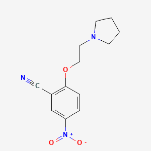 5-Nitro-2-{[2-(1-pyrrolidinyl)ethyl]oxy}benzonitrile