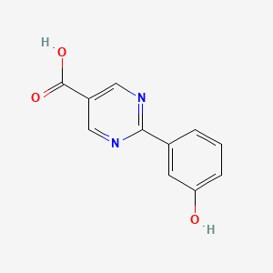 molecular formula C11H8N2O3 B15356600 2-(3-Hydroxyphenyl)pyrimidine-5-carboxylic acid 