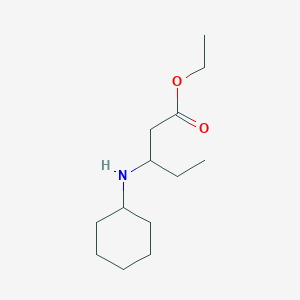 molecular formula C13H25NO2 B15356670 Ethyl 3-(cyclohexylamino)pentanoate 