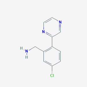 (5-Chloro-2-pyrazin-2-ylphenyl)methanamine