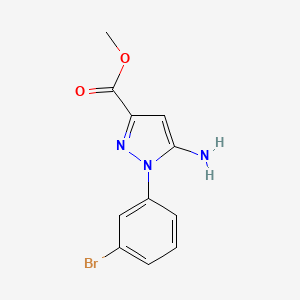 Methyl 5-amino-1-(3-bromophenyl)pyrazole-3-carboxylate