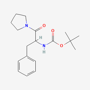 tert-butyl N-(1-oxo-3-phenyl-1-pyrrolidin-1-ylpropan-2-yl)carbamate