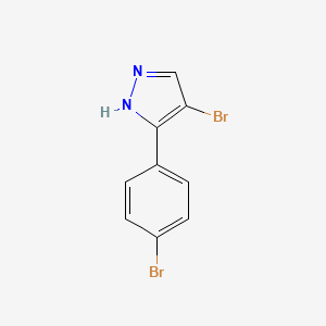 molecular formula C9H6Br2N2 B15356730 4-bromo-3-(4-bromophenyl)-1H-Pyrazole 