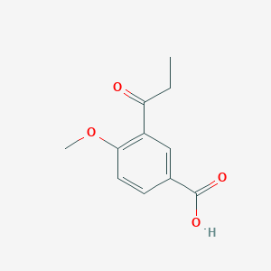 molecular formula C11H12O4 B15356744 4-Methoxy-3-propanoylbenzoic acid 