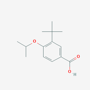 molecular formula C14H20O3 B15356745 3-Tert-butyl-4-propan-2-yloxybenzoic acid 