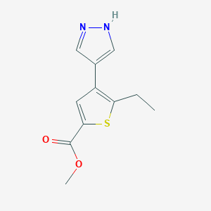 methyl 5-ethyl-4-(1H-pyrazol-4-yl)thiophene-2-carboxylate