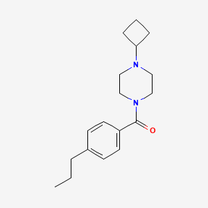 molecular formula C18H26N2O B15356784 (4-Cyclobutylpiperazin-1-yl)-(4-propylphenyl)methanone 