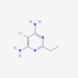 molecular formula C6H9ClN4 B15356827 5-Chloro-2-ethylpyrimidine-4,6-diamine 