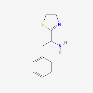 molecular formula C11H12N2S B15356831 2-Phenyl-1-(1,3-thiazol-2-yl)ethanamine 