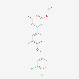 Ethyl 3-[4-[(3,4-dichlorophenyl)methoxy]-3-methylphenyl]-3-ethoxypropanoate