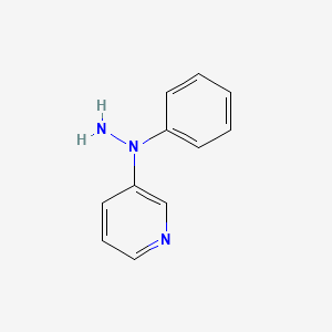 molecular formula C11H11N3 B15356896 3-(1-Phenylhydrazino)pyridine 