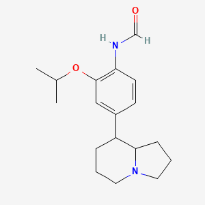 N-[4-(1,2,3,5,6,7,8,8a-octahydroindolizin-8-yl)-2-propan-2-yloxyphenyl]formamide