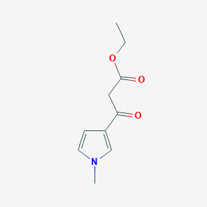 molecular formula C10H13NO3 B15356914 Ethyl 3-(1-methylpyrrol-3-yl)-3-oxopropanoate 