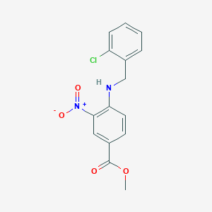 molecular formula C15H13ClN2O4 B15356926 Methyl 4-[(2-chlorophenyl)methylamino]-3-nitrobenzoate 