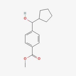 molecular formula C14H18O3 B15356957 Methyl 4-(cyclopentyl(hydroxy)methyl)benzoate 