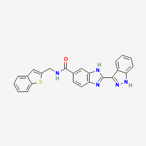 N-(1-benzothiophen-2-ylmethyl)-2-(1H-indazol-3-yl)-3H-benzimidazole-5-carboxamide