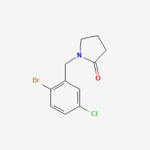 1-[(2-Bromo-5-chlorophenyl)methyl]pyrrolidin-2-one