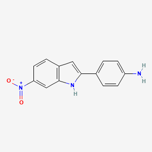 4-(6-nitro-1H-indol-2-yl)aniline