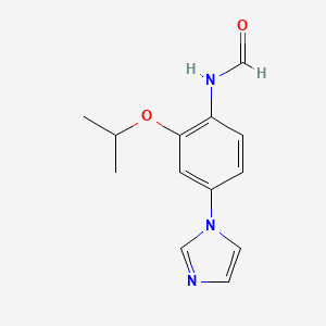 molecular formula C13H15N3O2 B15357045 N-(4-imidazol-1-yl-2-propan-2-yloxyphenyl)formamide 