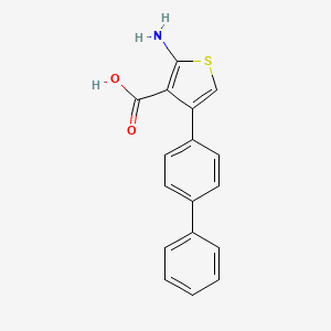 2-Amino-4-(4-phenylphenyl)thiophene-3-carboxylic acid