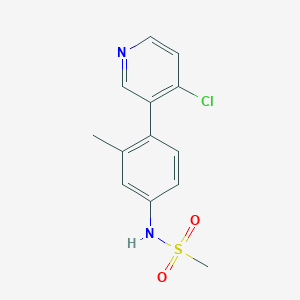 molecular formula C13H13ClN2O2S B15357087 N-[4-(4-chloropyridin-3-yl)-3-methylphenyl]methanesulfonamide 