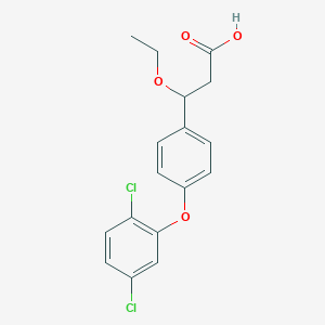 molecular formula C17H16Cl2O4 B15357093 3-[4-(2,5-Dichlorophenoxy)phenyl]-3-ethoxypropanoic acid 