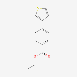 molecular formula C13H12O2S B15357102 Benzoic acid, 4-(3-thienyl)-, ethyl ester CAS No. 172035-83-5