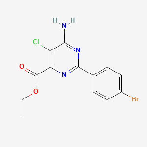 Ethyl 6-amino-2-(4-bromophenyl)-5-chloropyrimidine-4-carboxylate