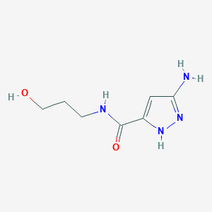 3-amino-N-(3-hydroxypropyl)-1H-pyrazole-5-carboxamide